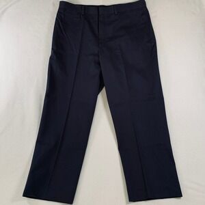 L.L.Bean Men's Classic Fit Flat Front Cotton Chino Pants Navy Blue Size 38x29